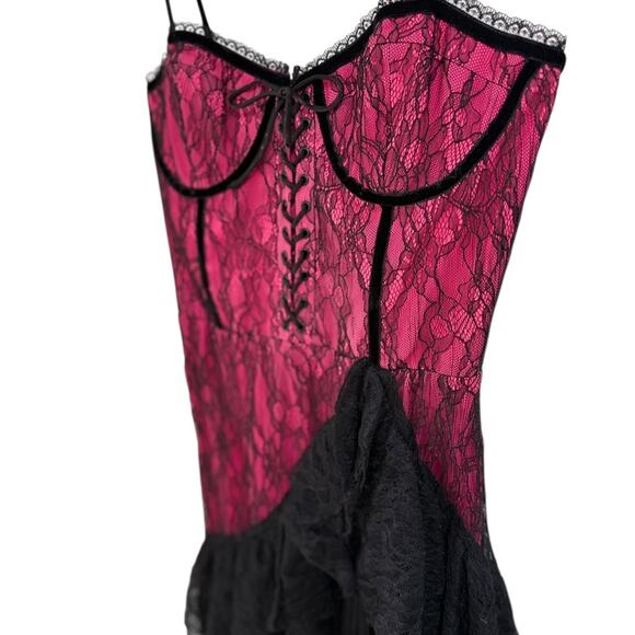 Alice + Olivia Black by stacey bendet Chantil Lace Corset Mini Dress - Sz 2 - Picture 8 of 11